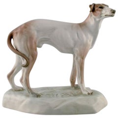 Vintage Amphora Porcelain Figure of Greyhound/Borzoi Czechoslovakia, 1930-1940s
