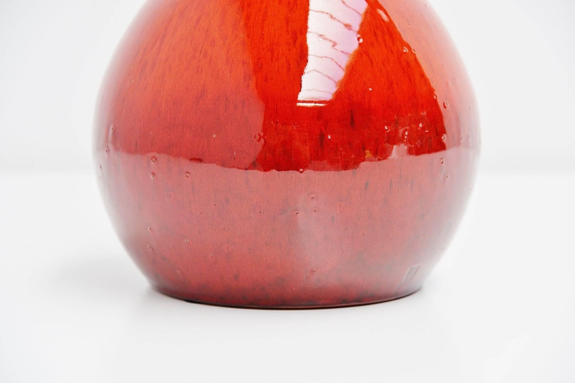 Mid-Century Modern Amphora Rogier Vandeweghe Ceramic Vase, Belgium, 1963