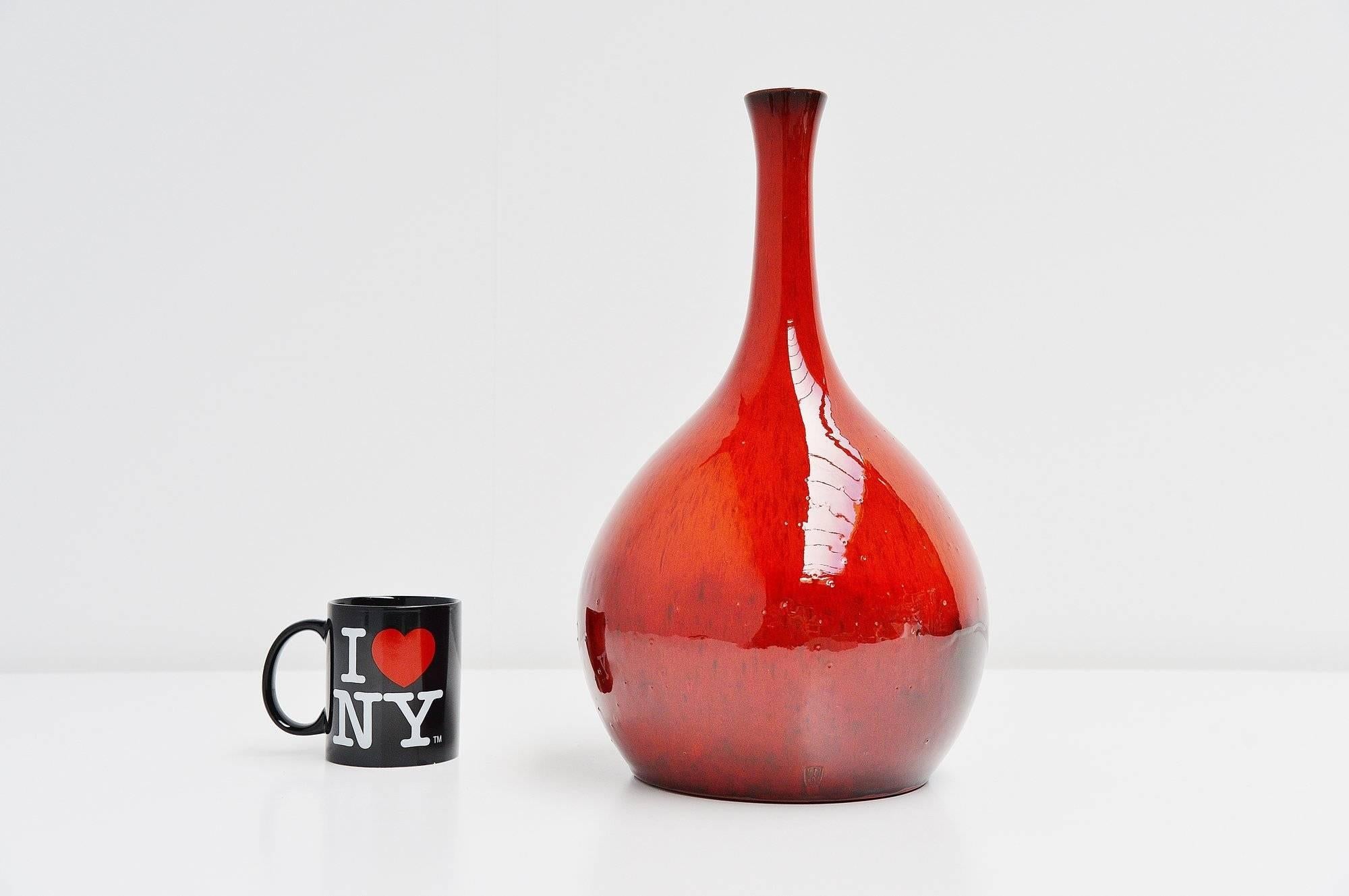 Amphora Rogier Vandeweghe Ceramic Vase, Belgium, 1963 In Excellent Condition In Roosendaal, Noord Brabant