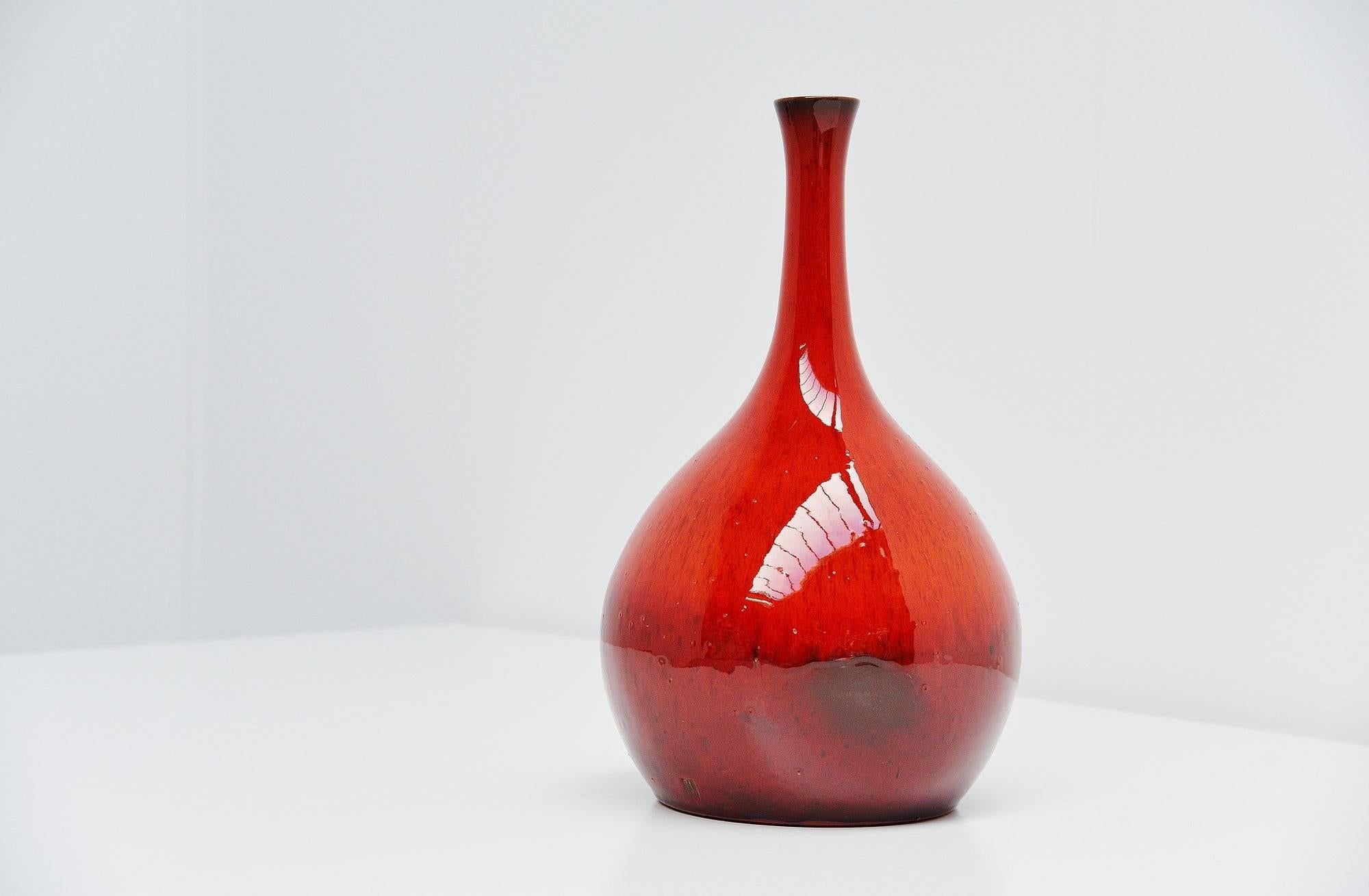 Mid-20th Century Amphora Rogier Vandeweghe Ceramic Vase, Belgium, 1963