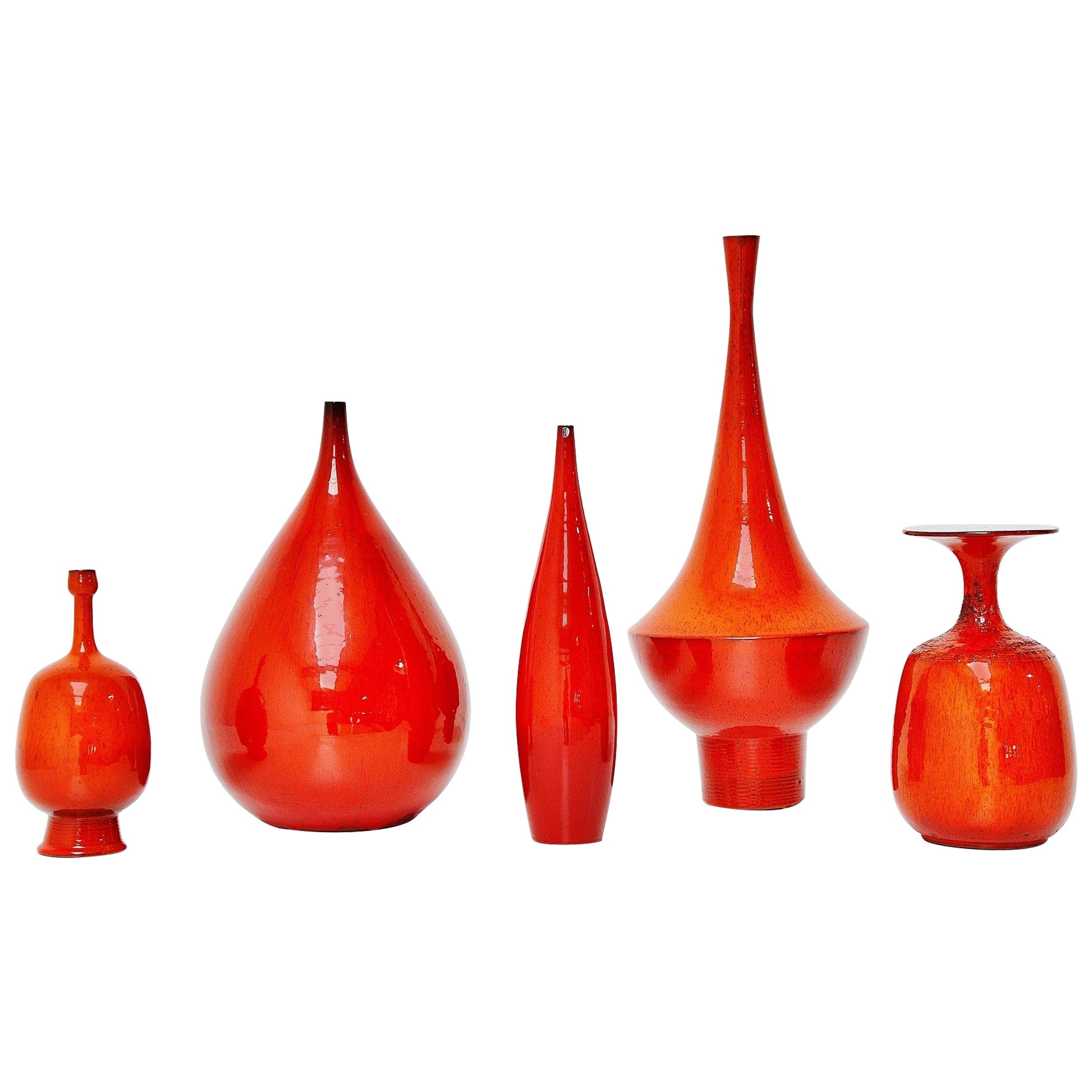Amphora Rogier Vandeweghe Ceramic Vases Set, Belgium, 1960