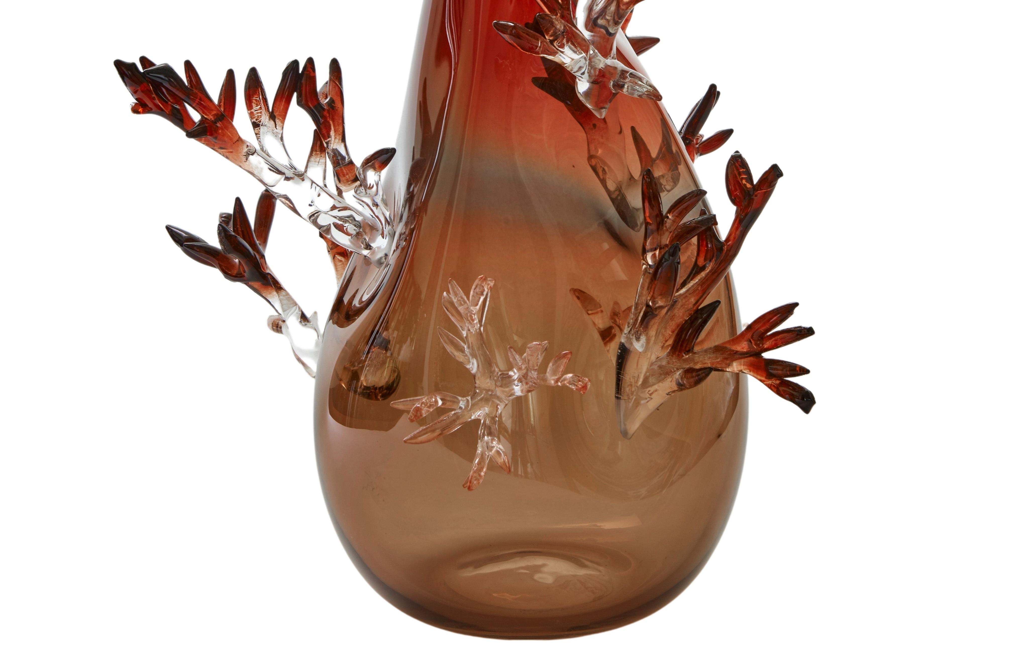 Other Amphora Shape Red Vase by Emilie Lemardeley For Sale