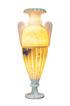 Amphora-shaped lamp in alabaster