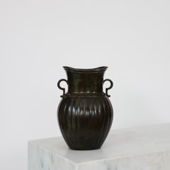 Vaso Discometal in stile Amphora di Just Andersen, anni '20, Danimarca