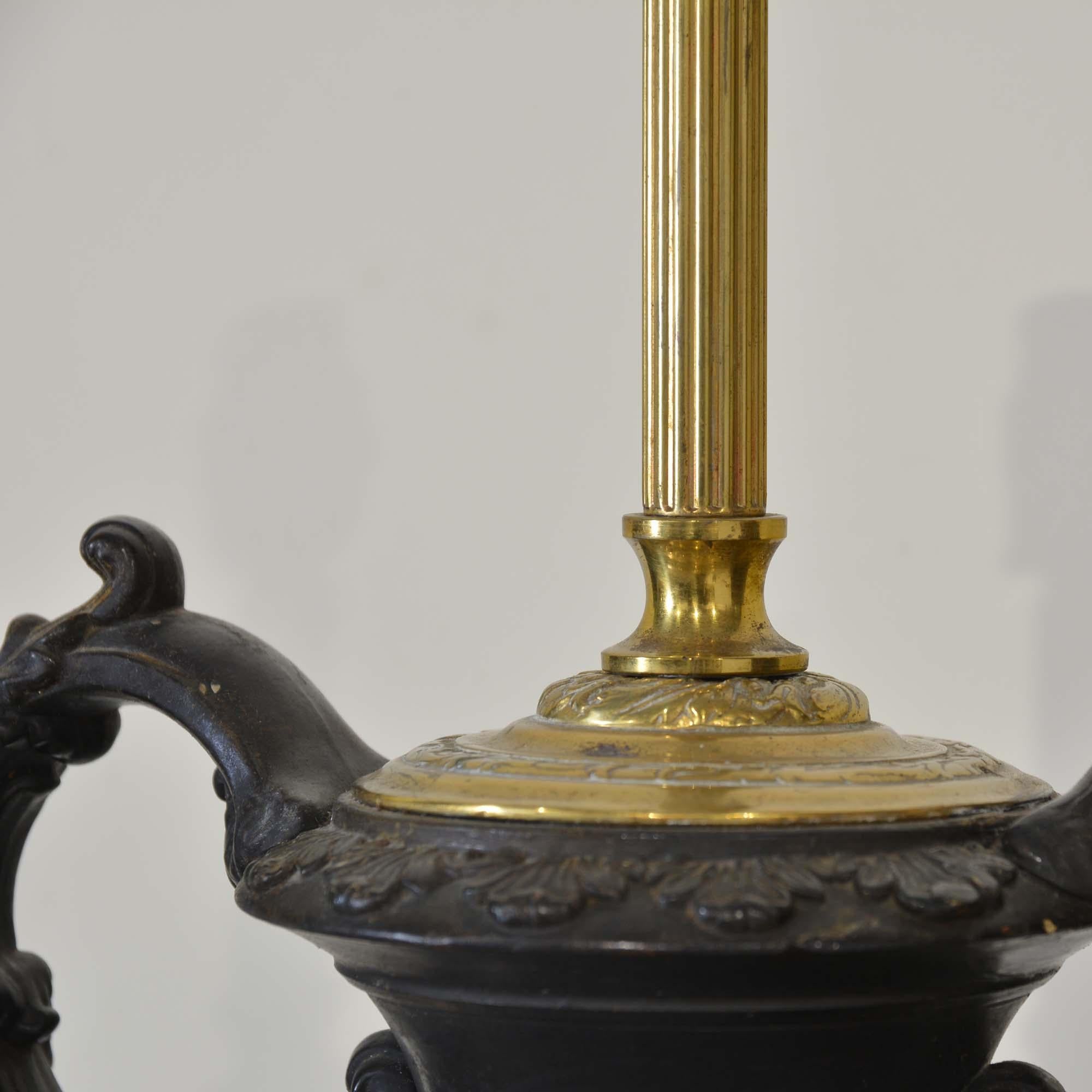 Ceramic Amphora urn table lamp For Sale