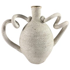 Amphora Ceramic Vase with Straight Neck by Yumiko Kuga