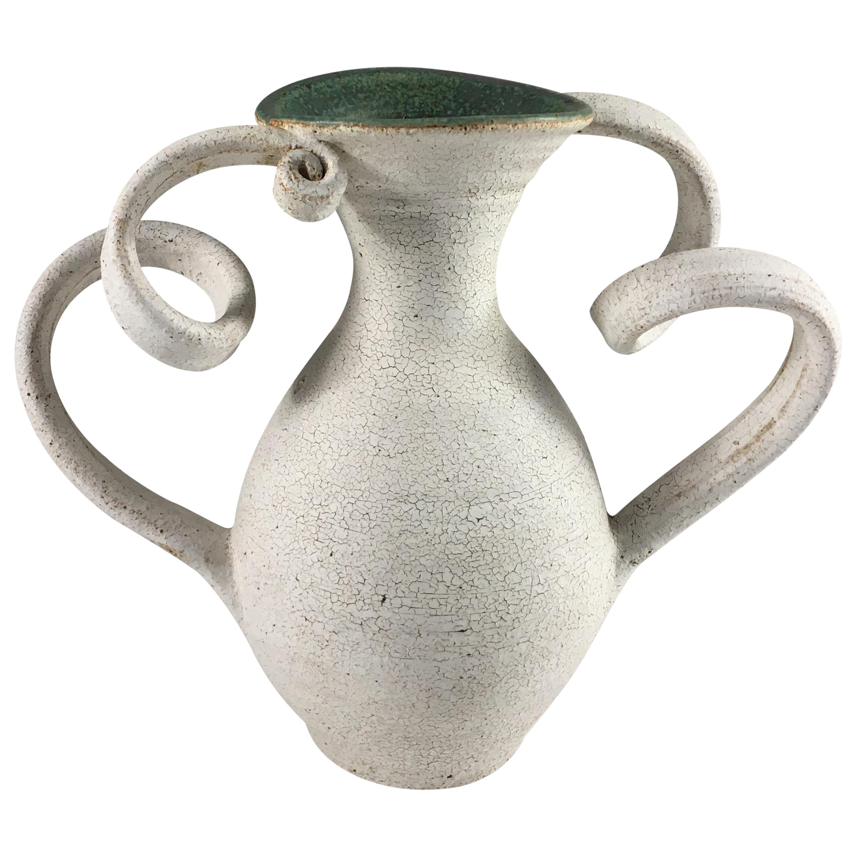 Ceramic Amphora Vase with Wide Opening by Yumiko Kuga