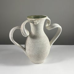 Amphora Vase Pottery with Wide Neck Opening by Yumiko Kuga