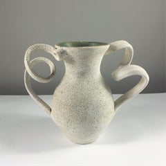 Amphora Vase Pottery with Wide Opening by Yumiko Kuga