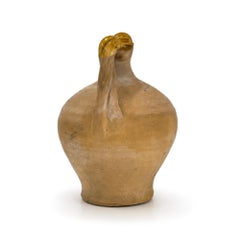 Amphora With Glazed Handles And Unglazed Body