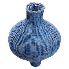 Amphora Vase Woven in Denim by Studio Herron