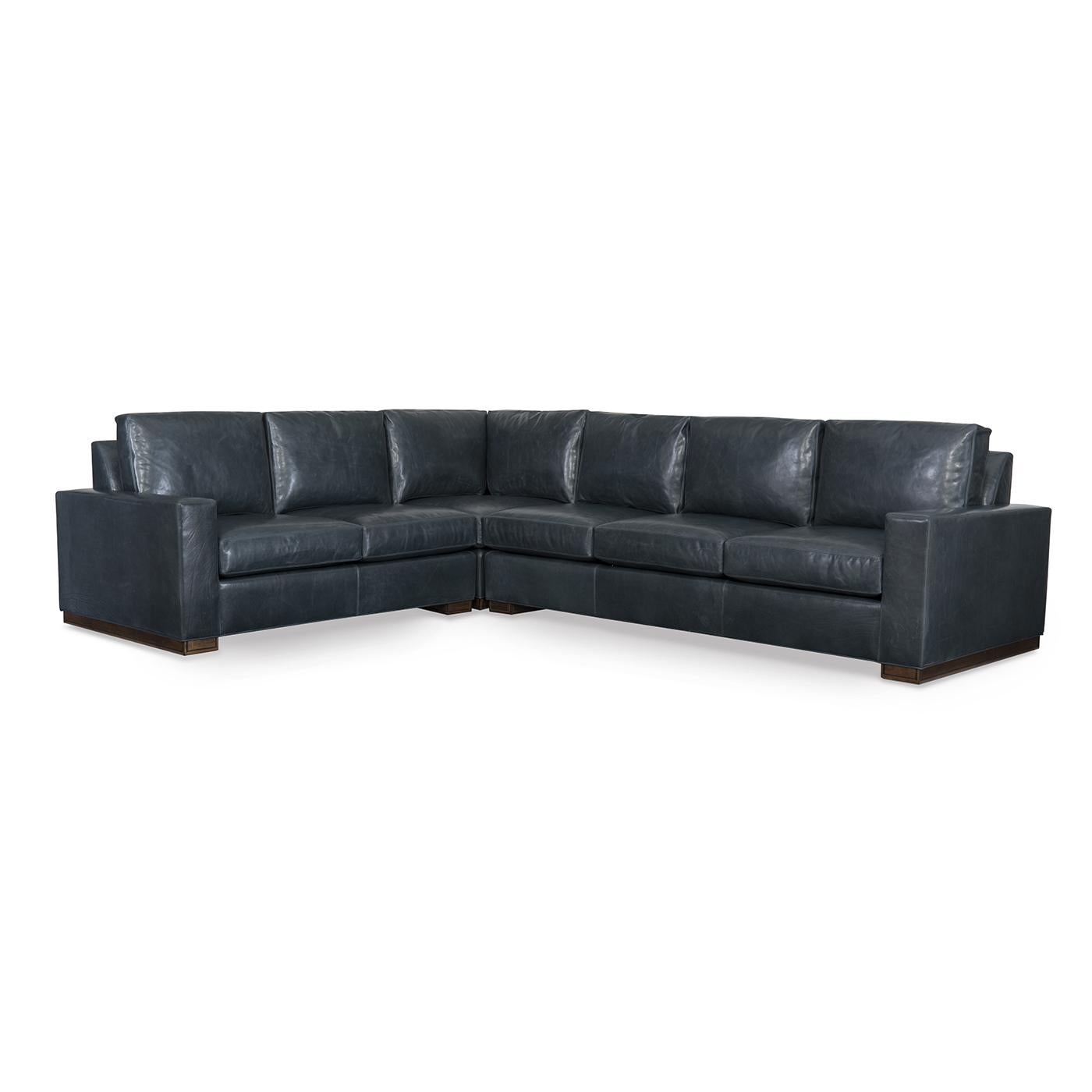 Modern Ample Custom Sectional Sofa For Sale