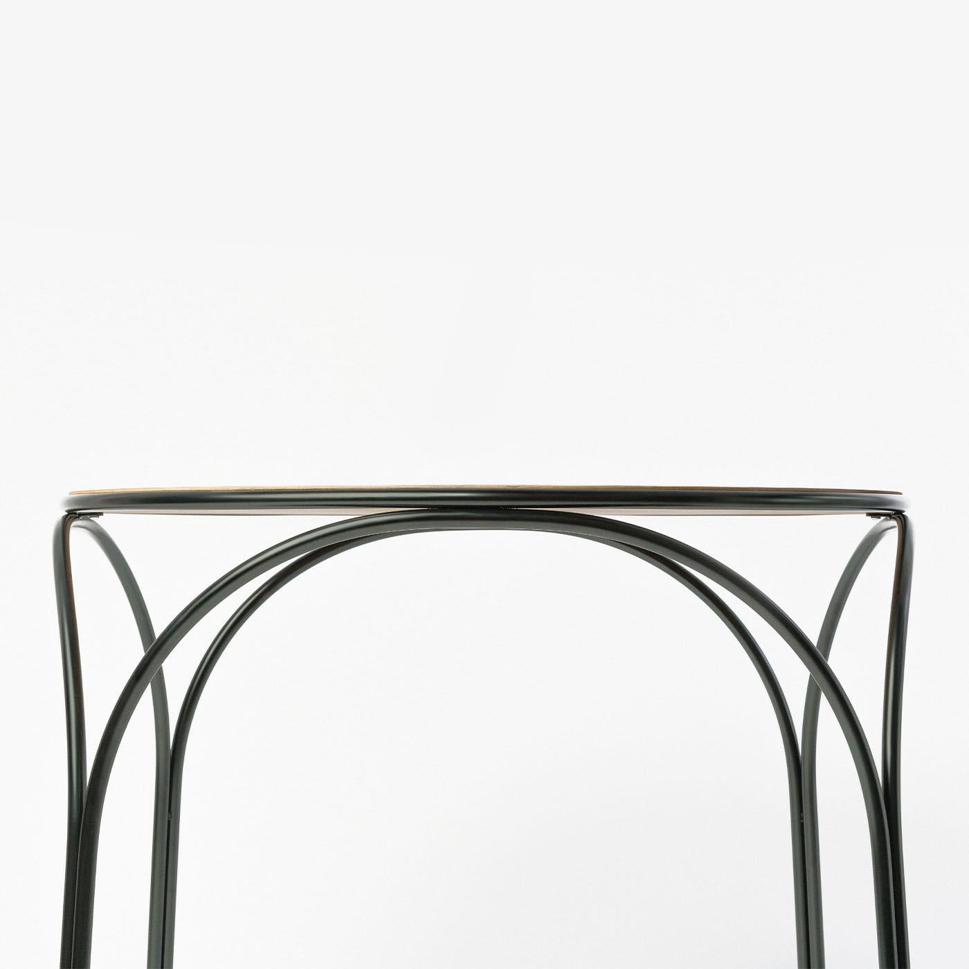 Italian Ample Green Outdoor Bistrot Table by Nichetto Studio For Sale