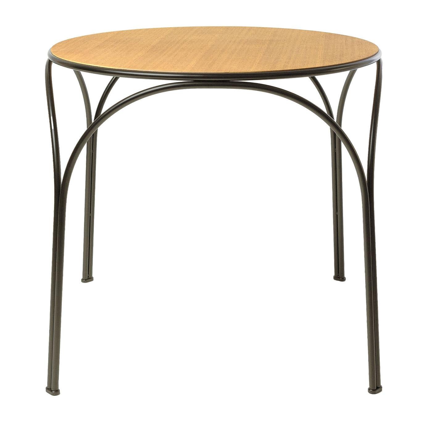 Metal Ample Green Outdoor Bistrot Table by Nichetto Studio For Sale