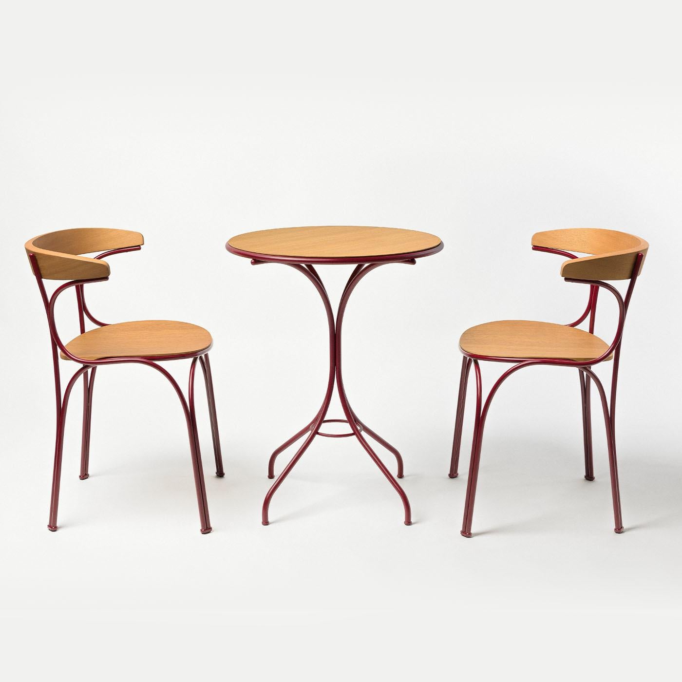 Nichetto Studio proudly introduces an elegant expansion of the Ample family: the Ample Bistrot Table, designed as versatile outdoor complements that seamlessly blend indoor and outdoor spaces. With sinuous shapes, generous proportions, and