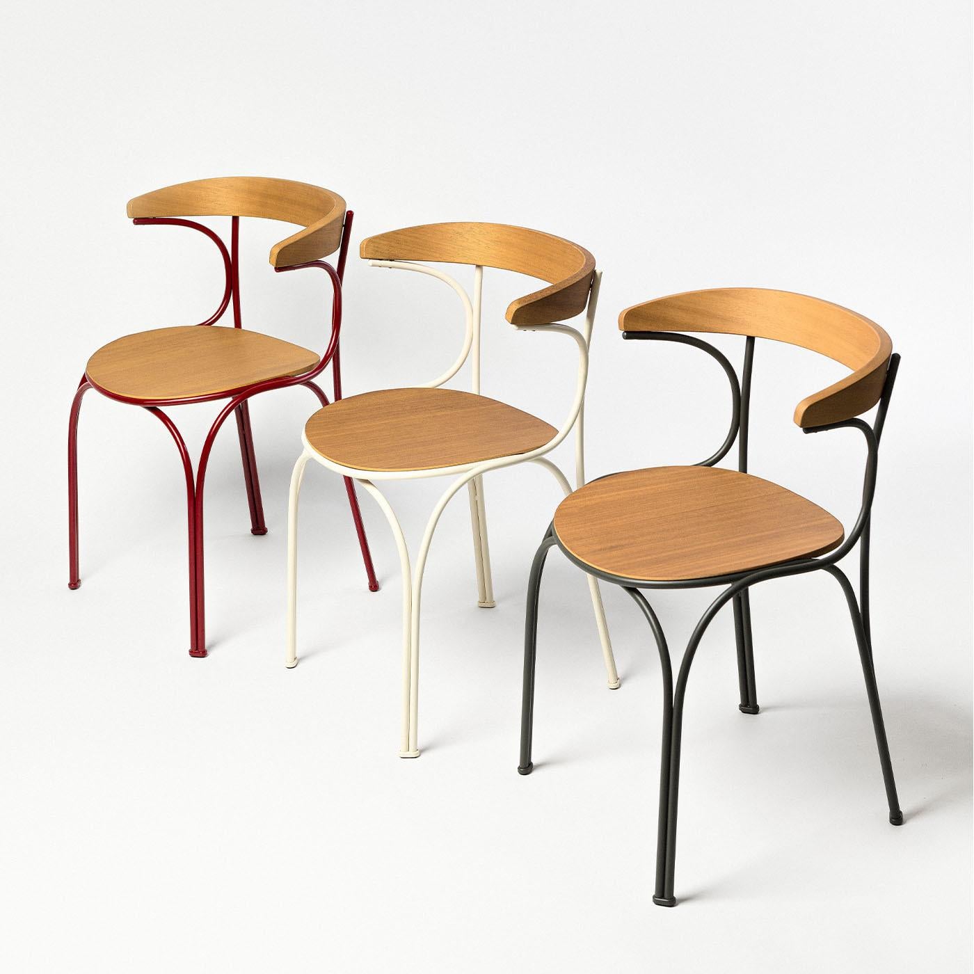 Contemporary Ample Red Outdoor Chair by Nichetto Studio For Sale