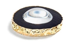 Ampliar Magnifying Glass in Obsidian and Gold by ANNA New York