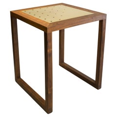 Amplitude End Table by Kln Studio in Solid Walnut and Brass