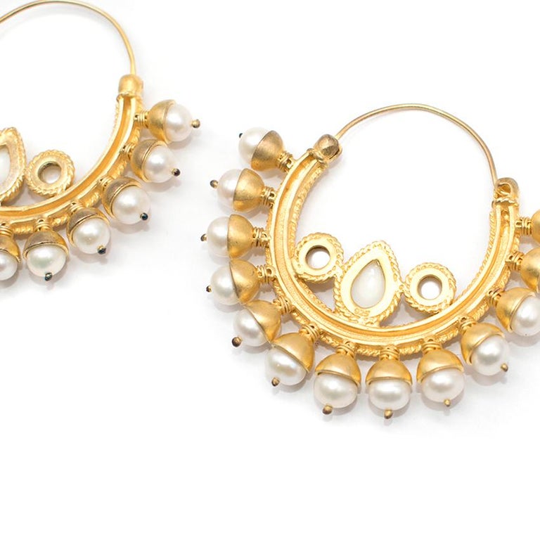 Amrapali fauxpearl hoop earrings at 1stDibs