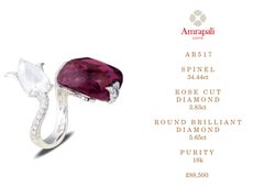 Amrapali Jewels 18 Karat White Gold Spinel and Diamond Ring