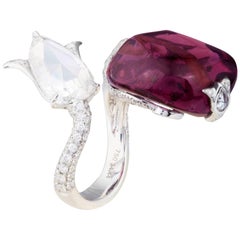 Amrapali Jewels 18 Karat White Gold Spinel and Diamond Ring