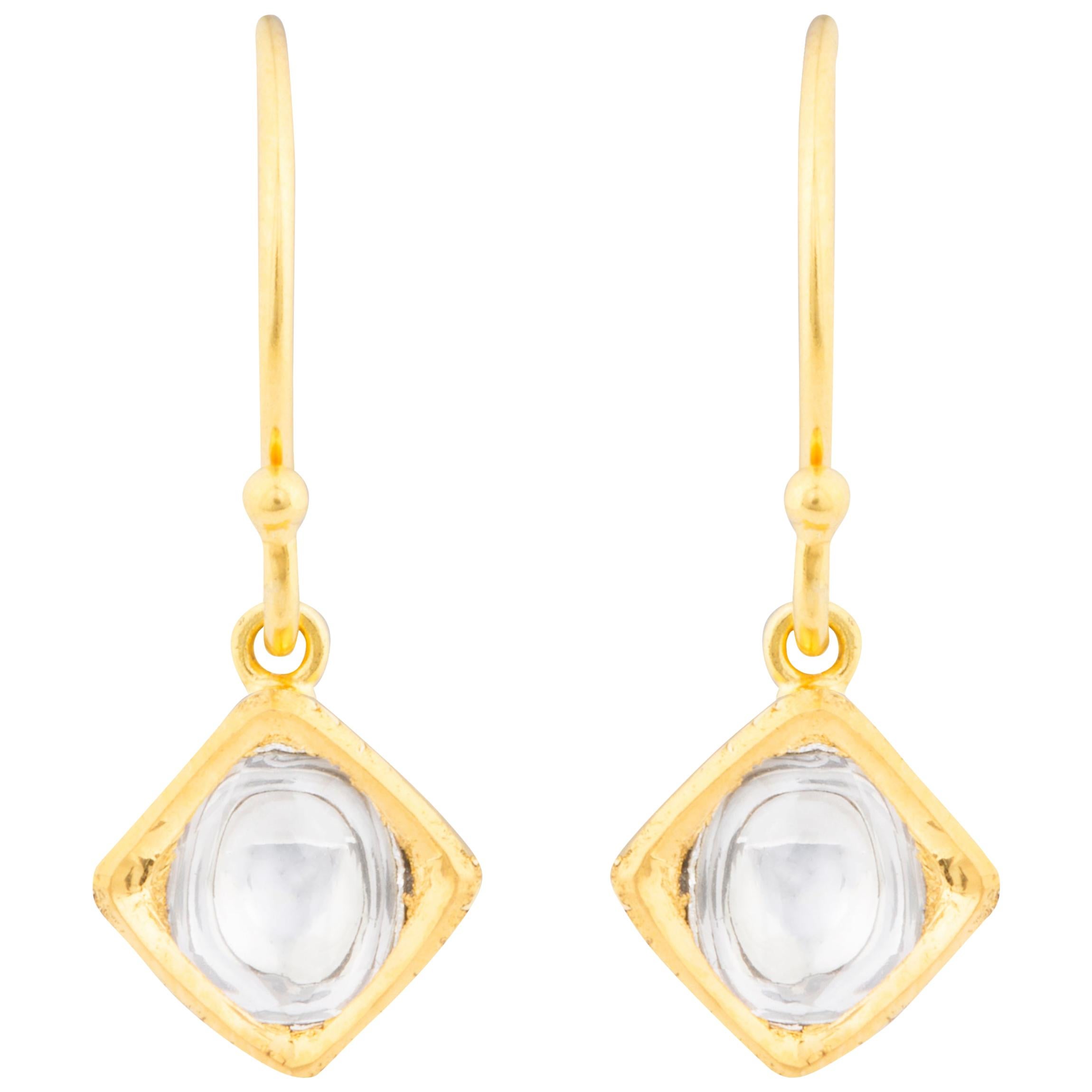 Amrapali Jewels 18 Karat Gold and Diamond Earrings For Sale