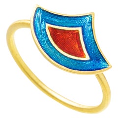 Amrapali Jewels 18 Karat Gold and Enamel Ring