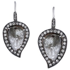 Amrapali Jewels 18 Karat Gold, Grey and White Diamond Earrings