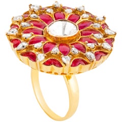 Amrapali Jewels 18 Karat Gold, Ruby and Diamond Ring