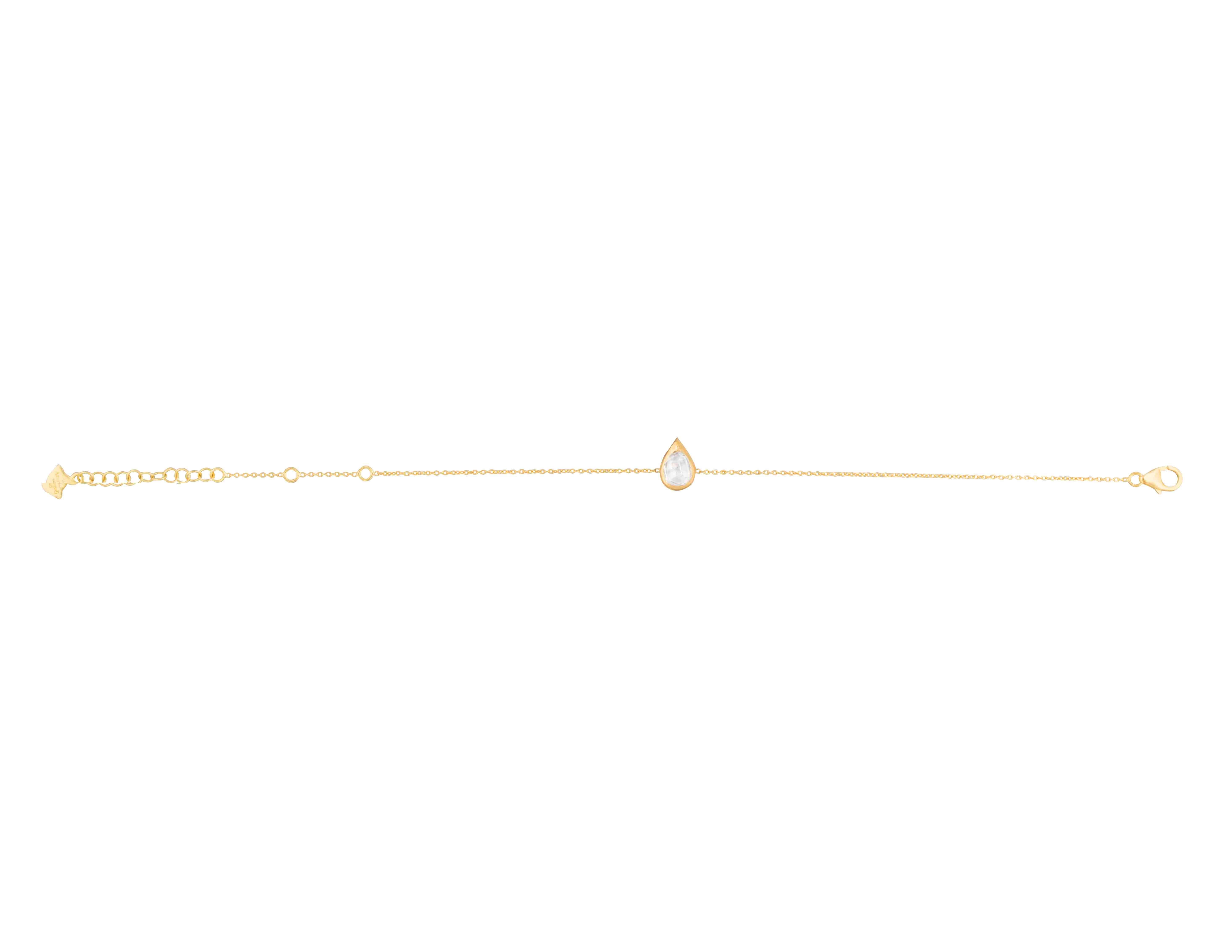 Amrapali Jewels 18k gold and Diamond bracelet  

Diamond weight - 0.034ct

Length - 6-8in