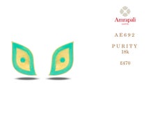 Amrapali Jewels 18 Karat Gold and Enamel Earrings