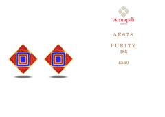 Amrapali Jewels 18 Karat Gold and Enamel Earrings