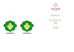 Amrapali Jewels 18 Karat Gold and Enamel Earrings
