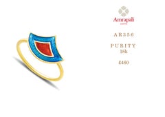 Amrapali Jewels 18 Karat Gold and Enamel Ring