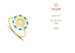 Amrapali Jewels 18 Karat Gold and Enamel Ring