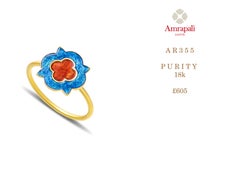 Amrapali Jewels 18 Karat Gold and Enamel Ring