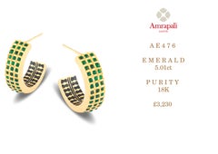 Amrapali Jewels 18 Karat Gold and Emerald Earrings