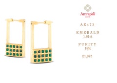 Amrapali Jewels 18 Karat Gold and Emerald Earrings