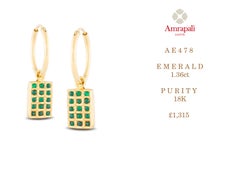 Amrapali Jewels 18 Karat Gold and Emerald Earrings