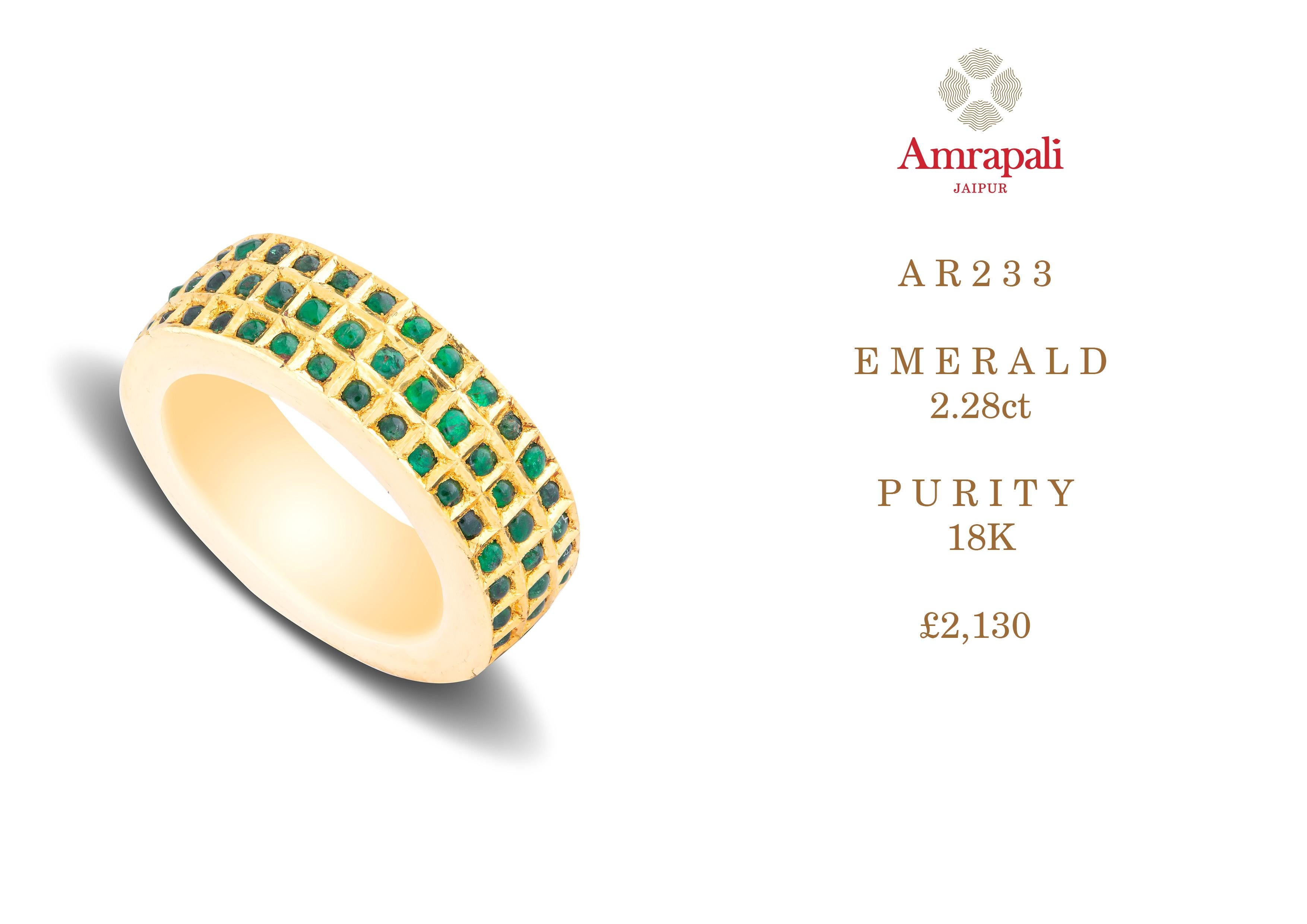 Amrapali Jewels 18k gold & Emerald ring

Emerald weight - 2.28ct

Ring size - 56.5



