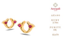 Amrapali Jewels 18 Karat Gold, Ruby Earrings