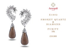 Amrapali Jewels 18 Karat Gold, Smokey Quartz and Diamond Earring