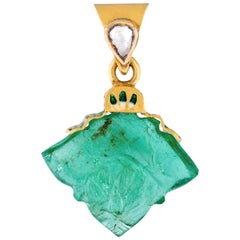 Amrapali Jewels 22 Karat Gold and Emerald Pendent