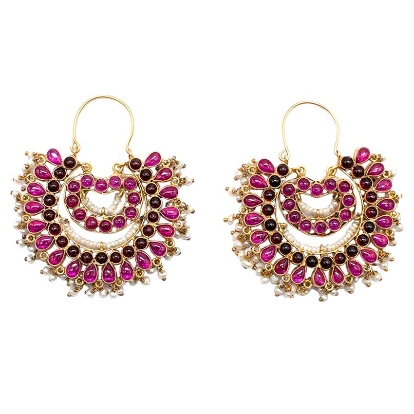 Amrapali Pearl-Cluster Embellished Earrings For Sale