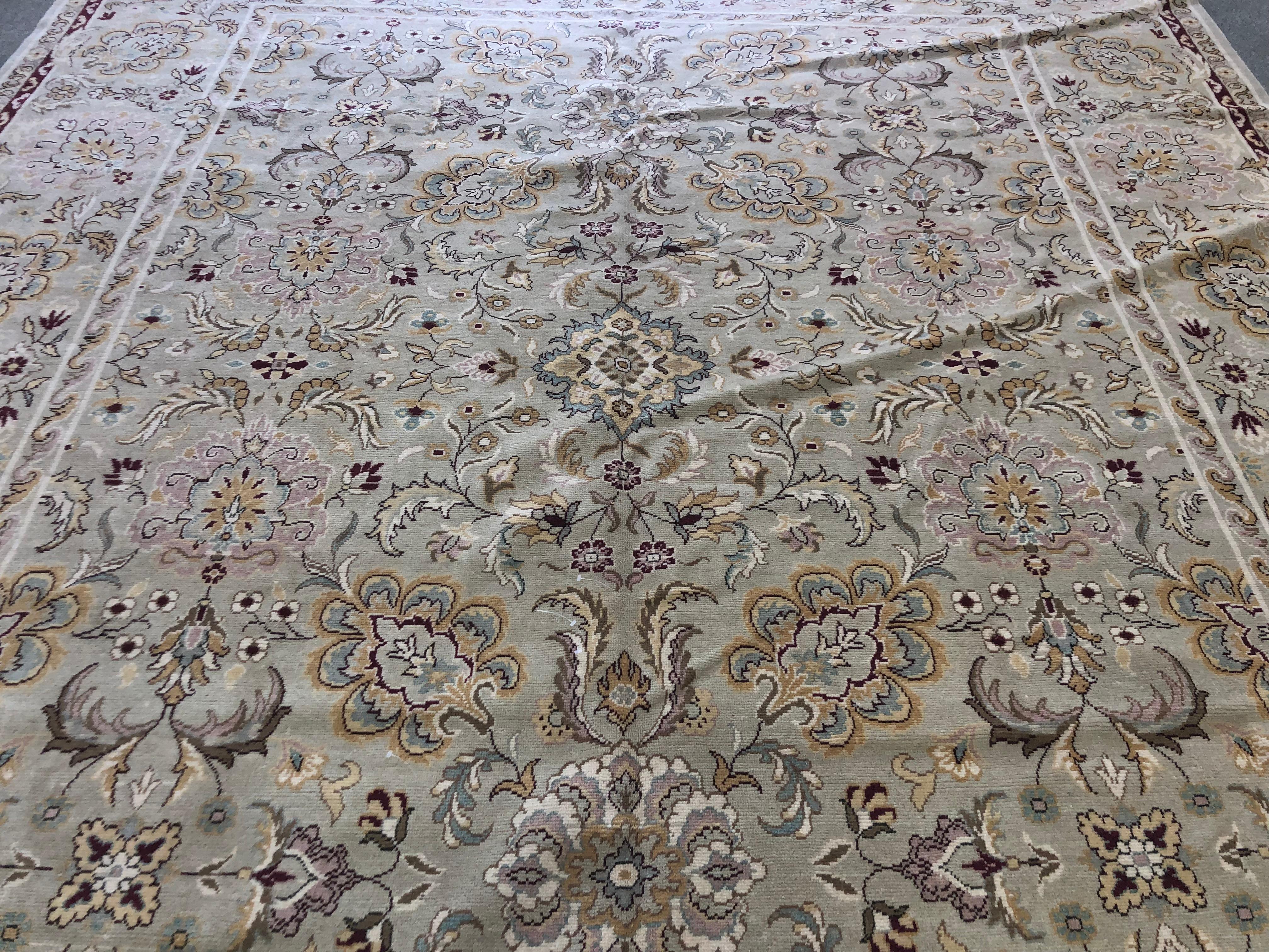 Hand-Knotted Amritsar Style Floral Rug For Sale