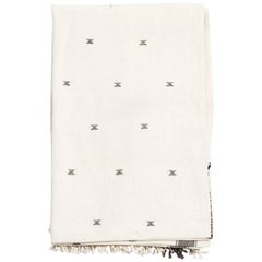 Amro Handloom King Size Bedpsread Coverlet Black & White, in Organic Cotton