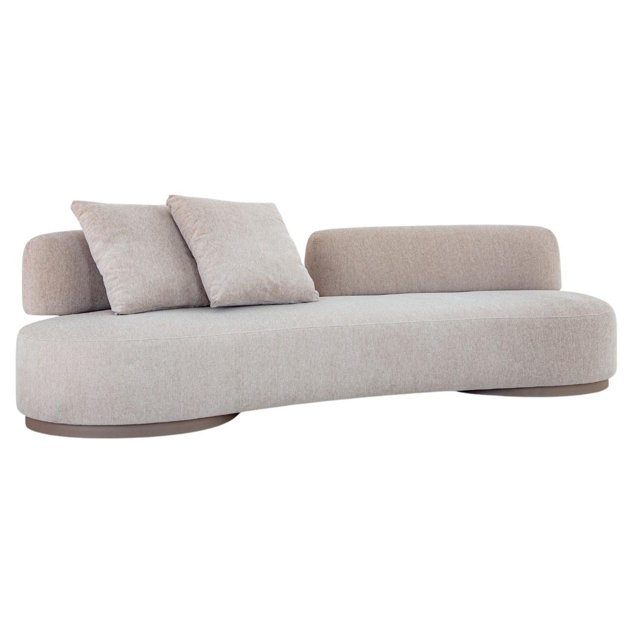 Amsterdã Organic Sofa in Aluminum and Fabric