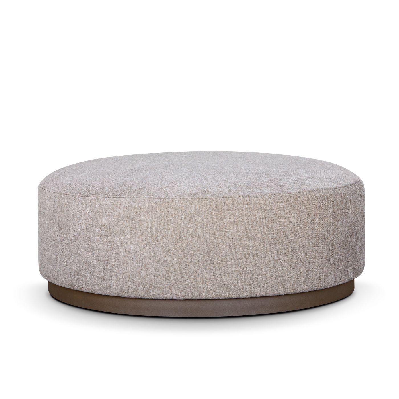 Amsterdã Ottomane aus Aluminium und Stoff, Modern Organic (Moderne) im Angebot