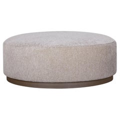 Amsterdã Ottoman in Aluminum and Fabric, Modern Organic