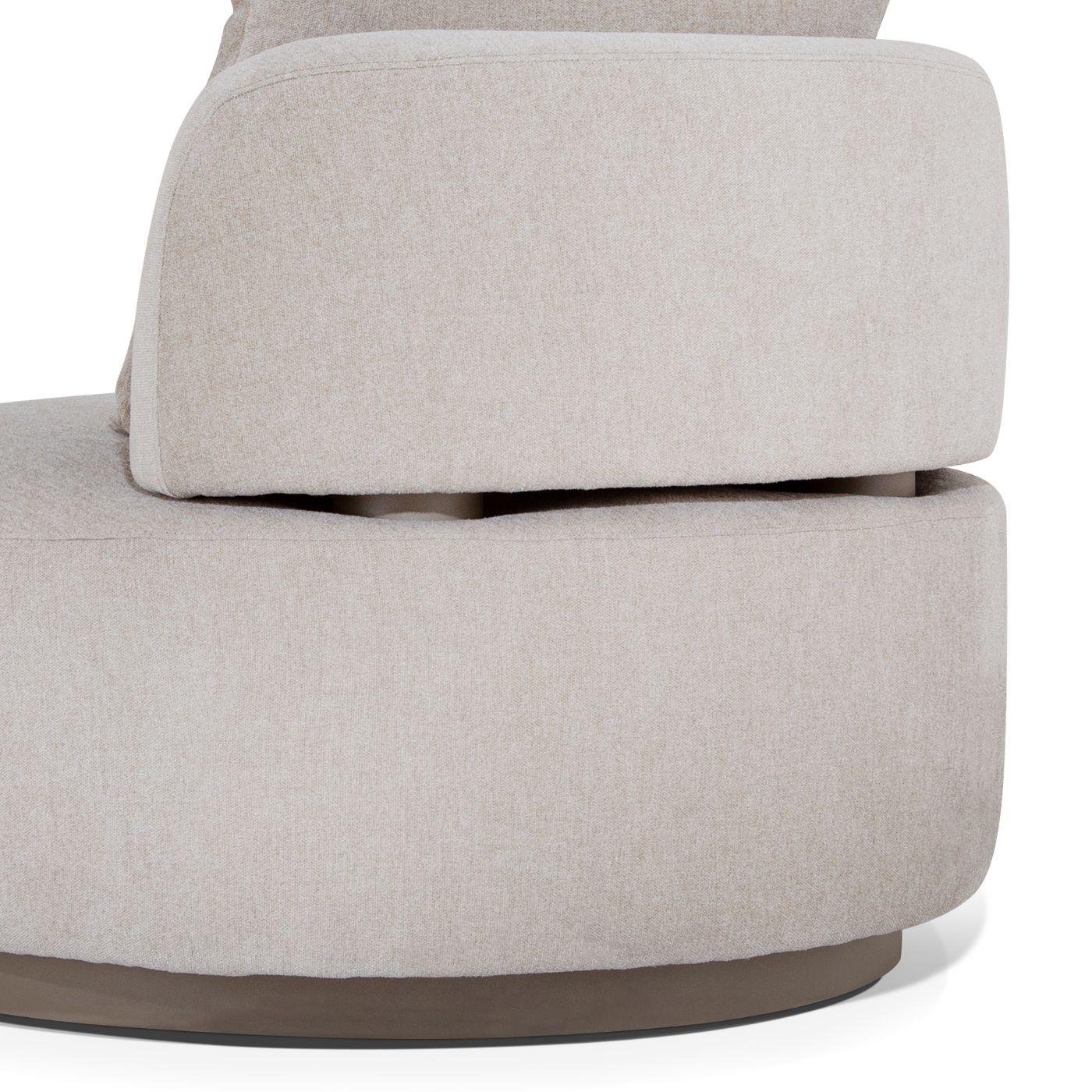Amsterdã Fauteuil pivotant en aluminium et Fabrice Neuf - En vente à Porto, PT